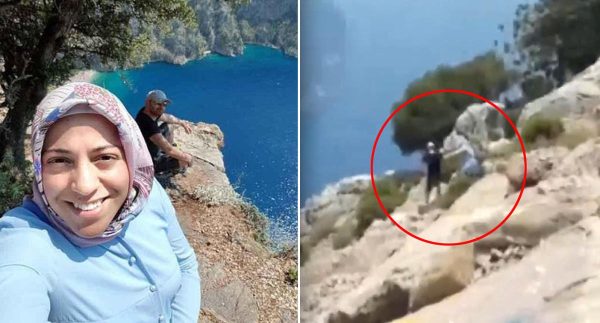 VHL. After taking this photo, he pushed his pregnant wife off a cliff but he regretted it a year later