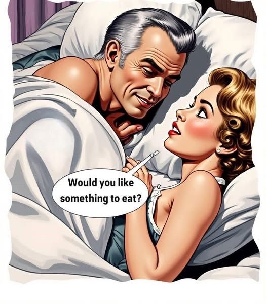 HT13. A woman asks her husband at breakfast time