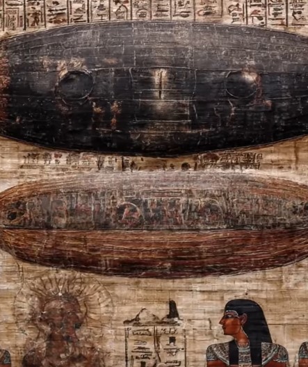 AC. Ancient Egyptian Papyrus Depicting ‘Sky Ships’ Found in Abydos