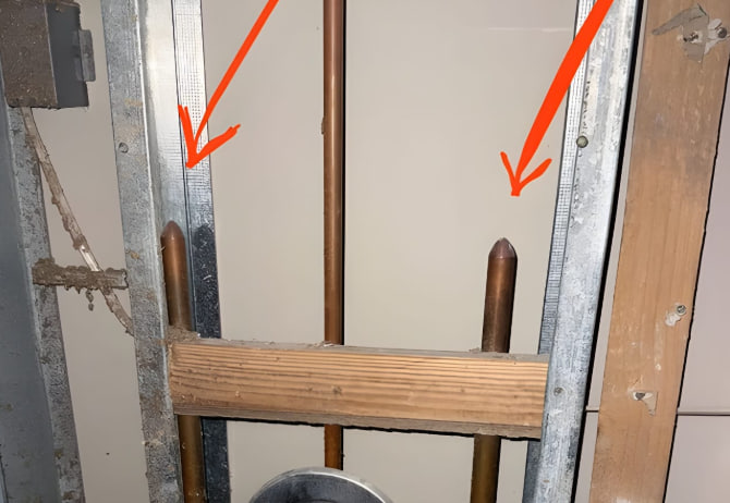 HT17. The Purpose of Capped Copper Pipes in Shower Plumbing Systems